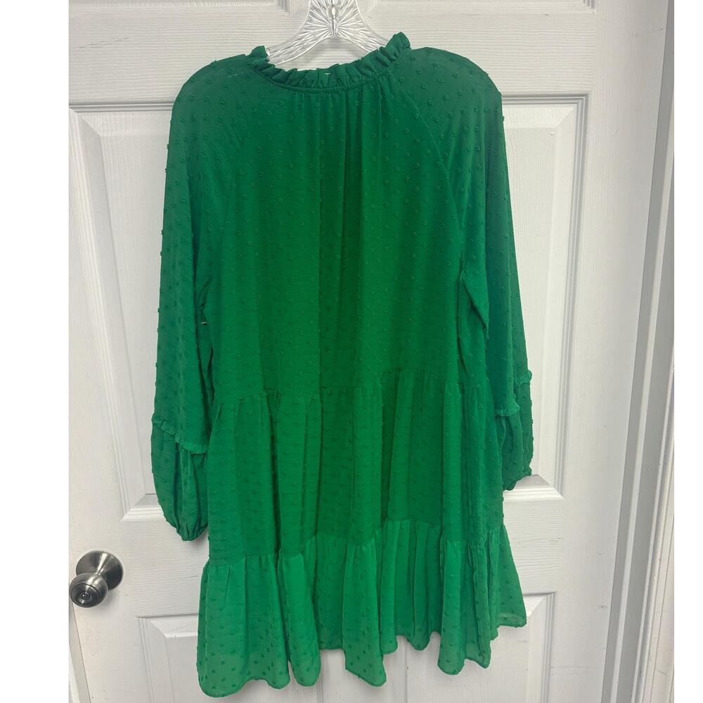 DOT RUFFLE SHIFT DRESS - Picture 5 of 6